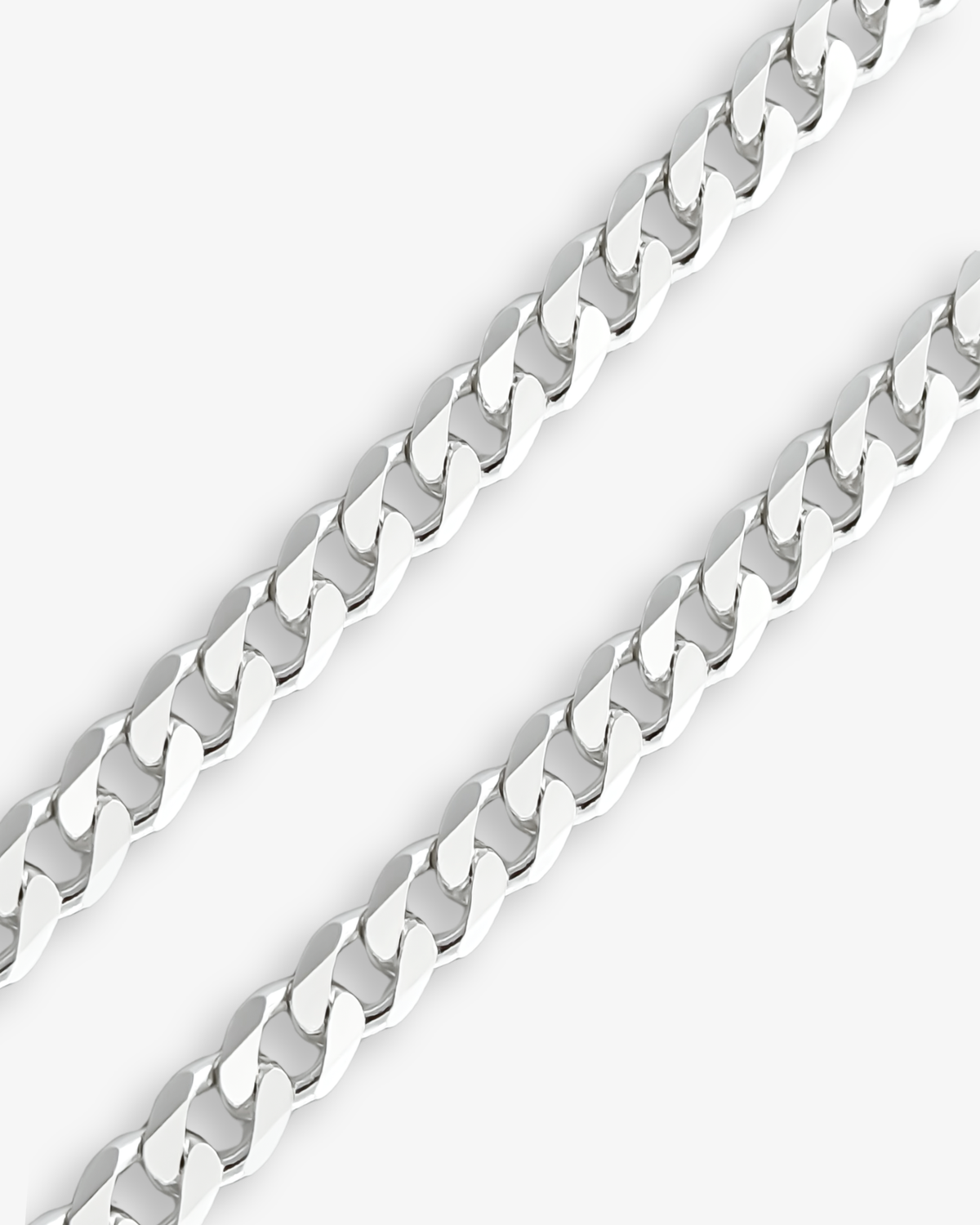 Cheap Sterling Silver Jewellery - Solid 925 Sterling Silver 7mm Curb Chain - Italian Made