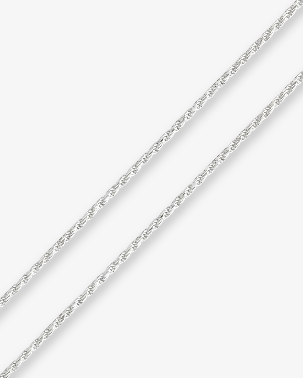 Cheap Sterling Silver Jewellery - Solid 925 Sterling Silver 2mm Rope Chain - Italian Made
