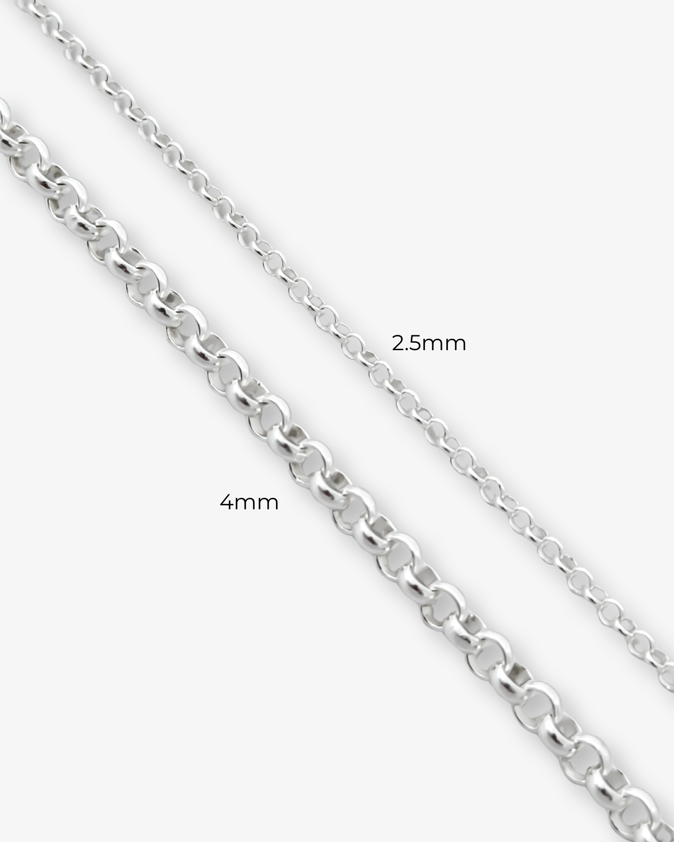 Cheap Sterling Silver Jewellery - Solid 925 Sterling Silver 2.5mm Belcher Chain - Italian Made