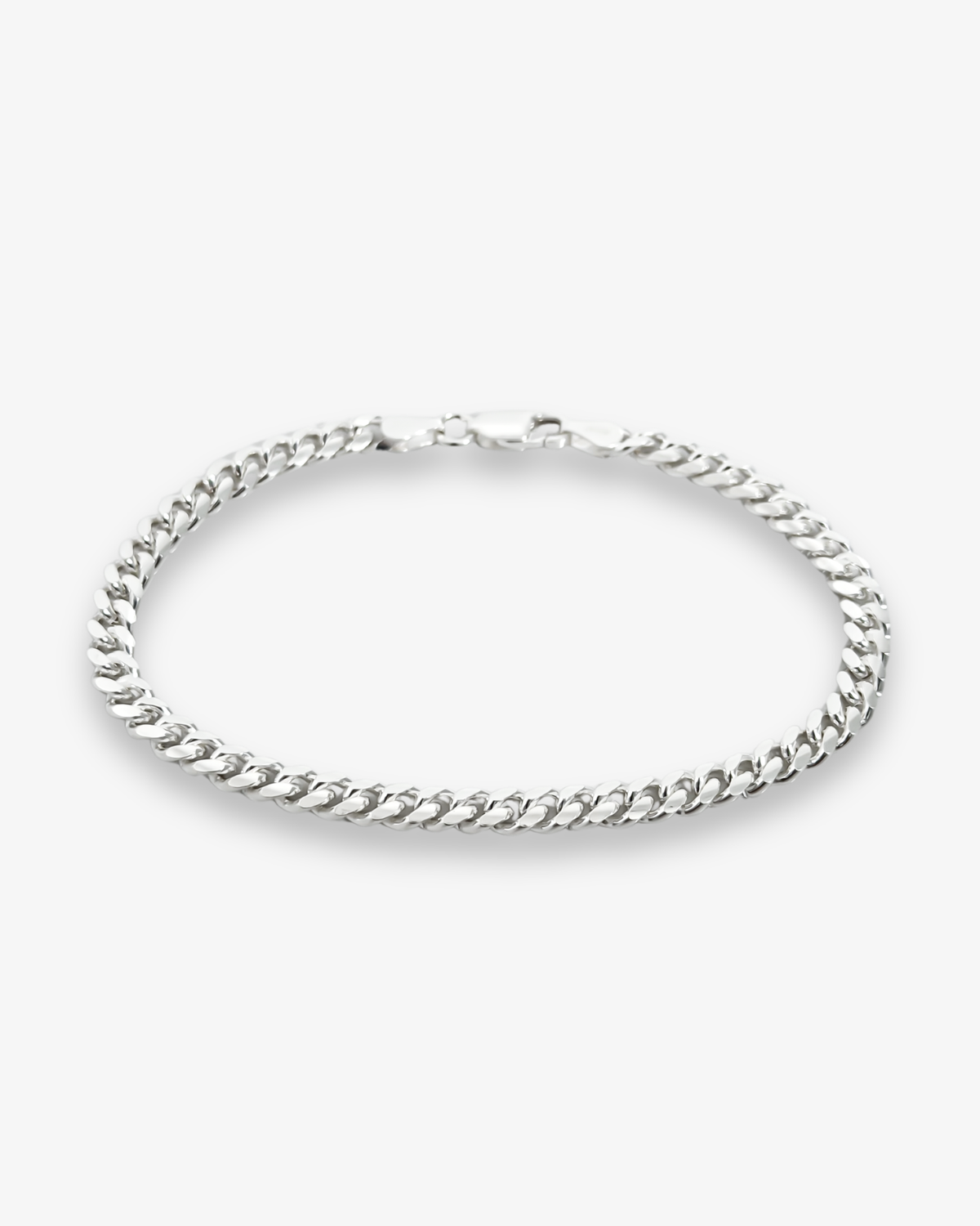 Cheap Sterling Silver Jewellery - Solid 925 Sterling Silver 5mm Cuban Bracelet - Italian Made