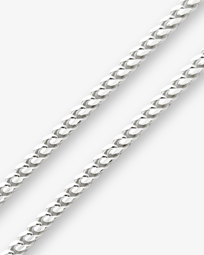 Cheap Sterling Silver Jewellery - Solid 925 Sterling Silver 6.5mm Cuban Chain - Italian Made