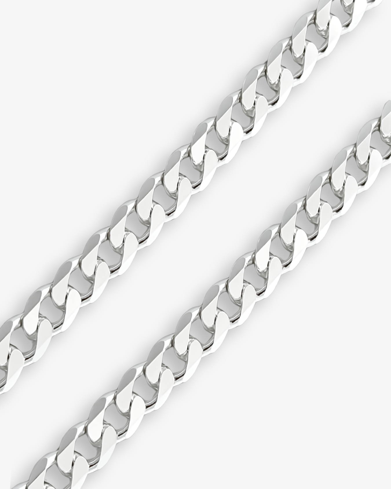 Cheap Sterling Silver Jewellery - Solid 925 Sterling Silver 7mm Curb Chain - Italian Made
