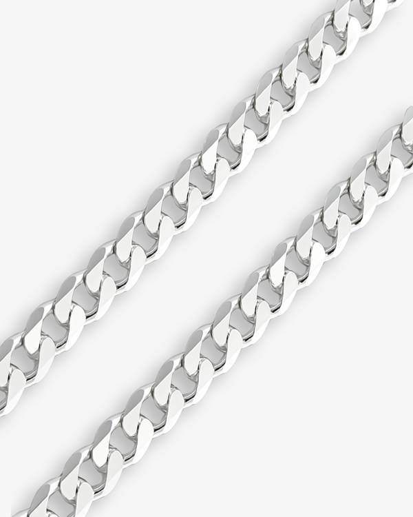 Cheap Sterling Silver Jewellery - Solid 925 Sterling Silver 7mm Curb Chain - Italian Made