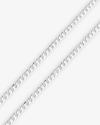 Cheap Sterling Silver Jewellery - Solid 925 Sterling Silver 3mm Curb Chain - Italian Made