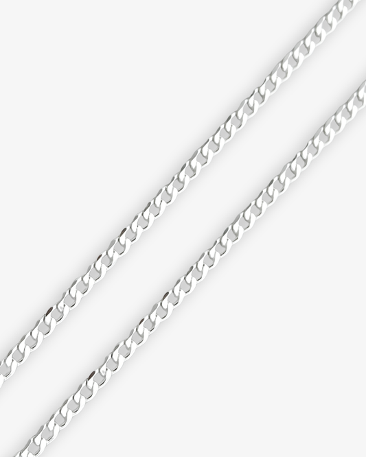 Cheap Sterling Silver Jewellery - Solid 925 Sterling Silver 3mm Curb Chain - Italian Made