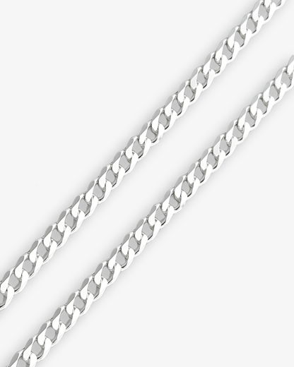 Cheap Sterling Silver Jewellery - Solid 925 Sterling Silver 4mm Curb Chain - Italian Made