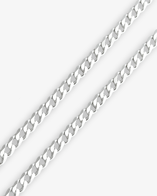 Cheap Sterling Silver Jewellery - Solid 925 Sterling Silver 4mm Curb Chain - Italian Made
