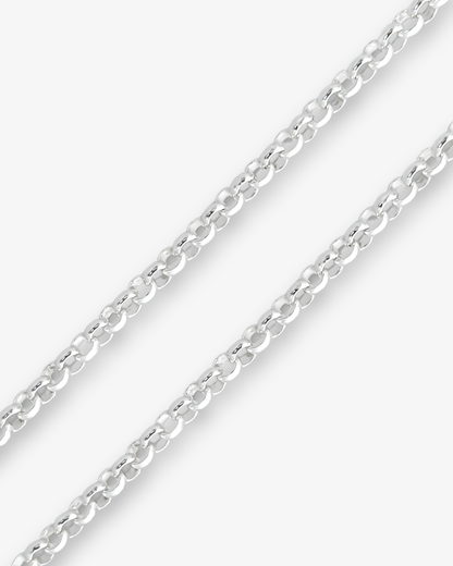 Cheap Sterling Silver Jewellery - Solid 925 Sterling Silver 4mm Belcher Chain - Italian Made