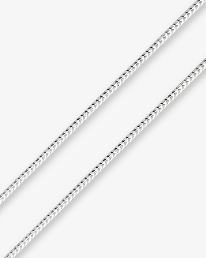 Cheap Sterling Silver Jewellery - Solid 925 Sterling Silver 2mm Franco Chain - Italian Made