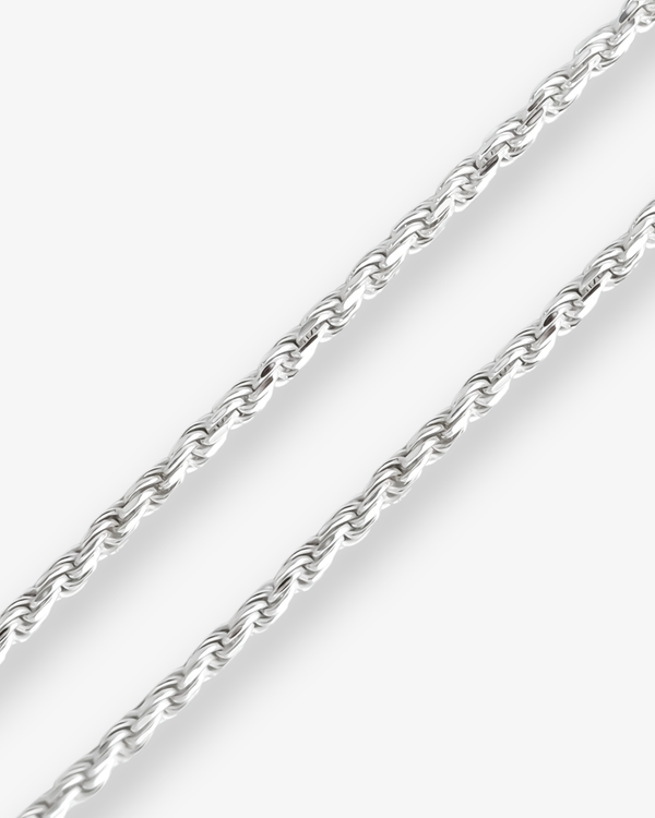 Cheap Sterling Silver Jewellery - Solid 925 Sterling Silver 4mm Rope Chain - Italian Made