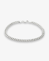 Cheap Sterling Silver Jewellery - Solid 925 Sterling Silver 5mm Cuban Bracelet - Italian Made