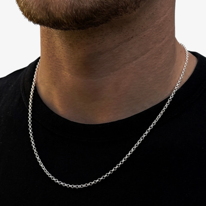 Cheap Sterling Silver Jewellery - Solid 925 Sterling Silver 2.5mm Belcher Chain - Italian Made