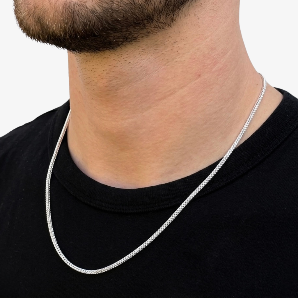 Cheap Sterling Silver Jewellery - Solid 925 Sterling Silver 2mm Franco Chain - Italian Made
