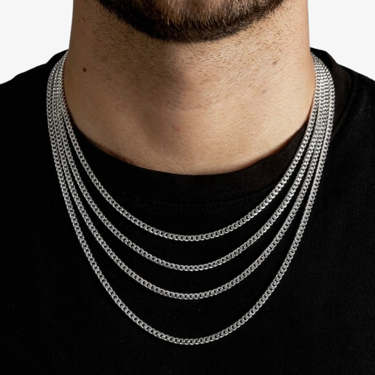 Cheap Sterling Silver Jewellery - Solid 925 Sterling Silver 3mm Cuban Chain - Italian Made